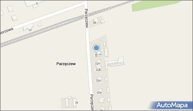 Parzęczew, Parzęczew, 32, mapa Parzęczew