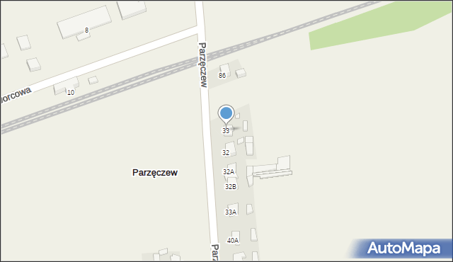 Parzęczew, Parzęczew, 33, mapa Parzęczew