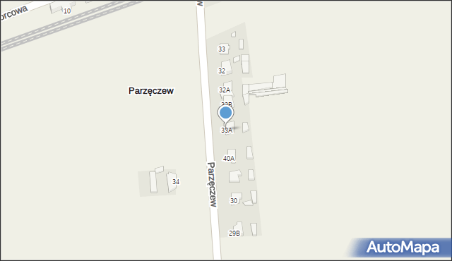 Parzęczew, Parzęczew, 33A, mapa Parzęczew