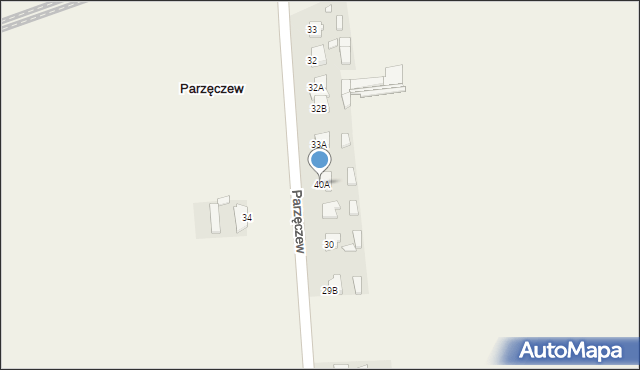 Parzęczew, Parzęczew, 40A, mapa Parzęczew