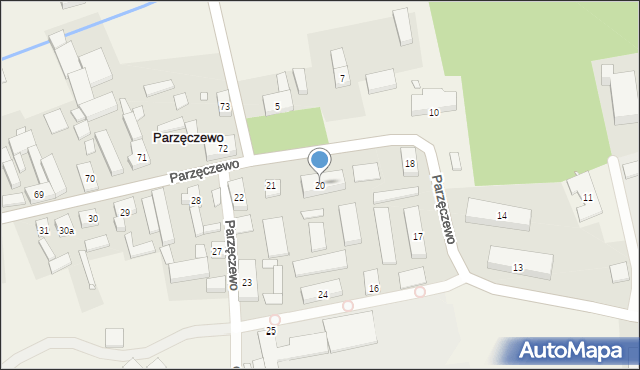 Parzęczewo, Parzęczewo, 20, mapa Parzęczewo