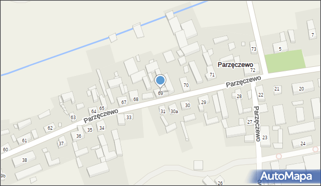Parzęczewo, Parzęczewo, 69, mapa Parzęczewo