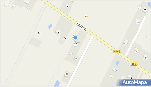 Parzeń, Parzeń, 6A, mapa Parzeń