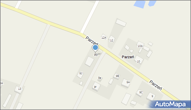 Parzeń, Parzeń, 9G, mapa Parzeń