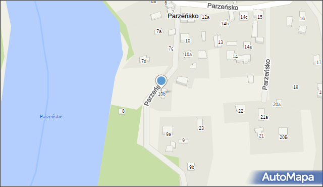 Parzeńsko, Parzeńsko, 10b, mapa Parzeńsko