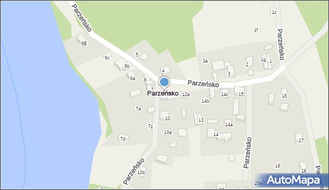 Parzeńsko, Parzeńsko, 11, mapa Parzeńsko