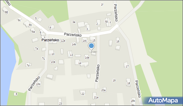 Parzeńsko, Parzeńsko, 15A, mapa Parzeńsko