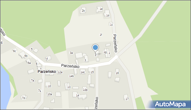 Parzeńsko, Parzeńsko, 2, mapa Parzeńsko