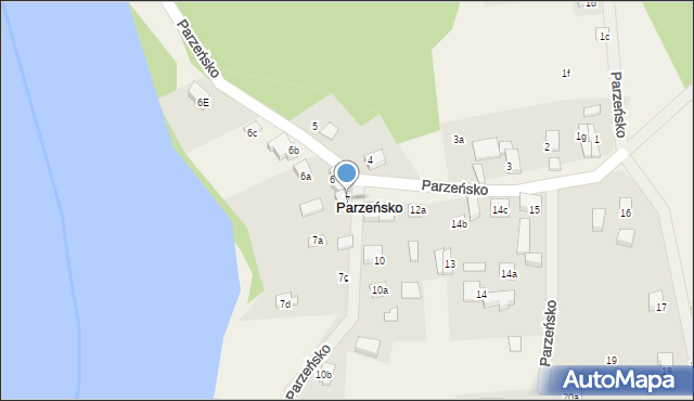 Parzeńsko, Parzeńsko, 7, mapa Parzeńsko