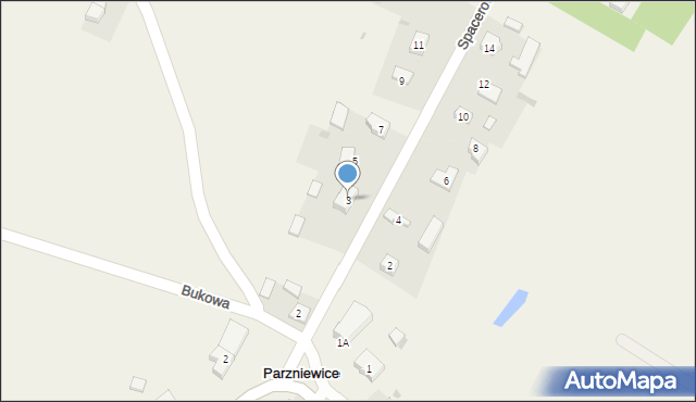 Parzniewice, Parzniewice Duże, 12, mapa Parzniewice