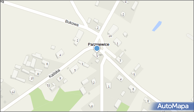 Parzniewice, Parzniewice Duże, 48, mapa Parzniewice