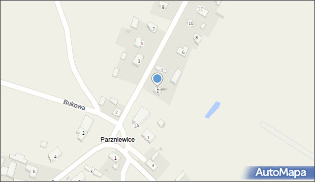 Parzniewice, Parzniewice Małe, 11A, mapa Parzniewice