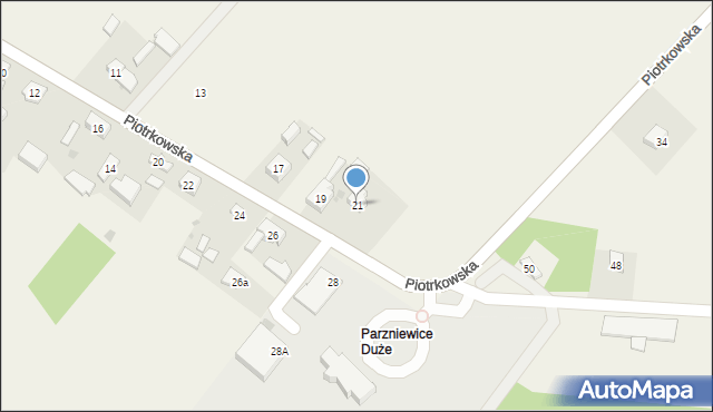 Parzniewice, Parzniewice Małe, 29A, mapa Parzniewice