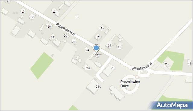 Parzniewice, Parzniewice Małe, 30, mapa Parzniewice