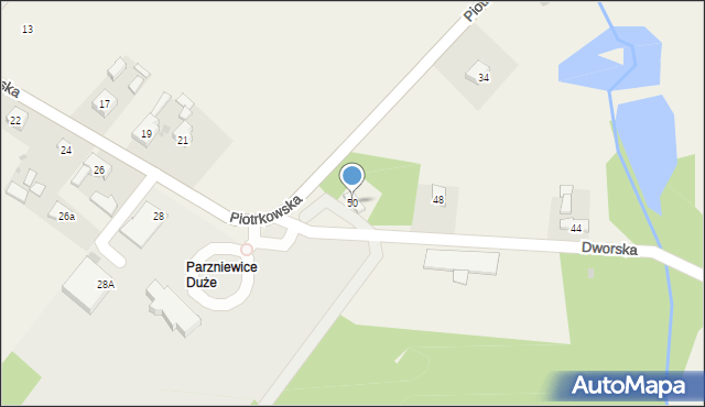 Parzniewice, Parzniewice Małe, 33, mapa Parzniewice