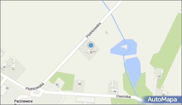 Parzniewice, Parzniewice Małe, 33A, mapa Parzniewice