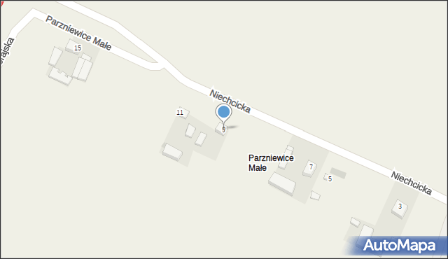 Parzniewice, Parzniewice Małe, 40, mapa Parzniewice