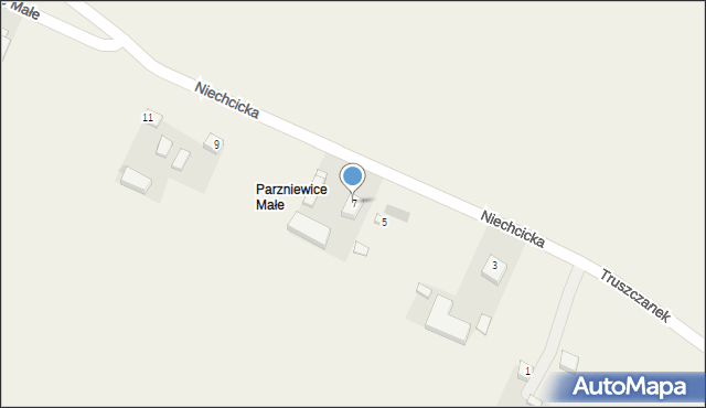 Parzniewice, Parzniewice Małe, 41, mapa Parzniewice