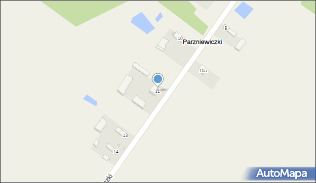 Parzniewiczki, Parzniewiczki, 11, mapa Parzniewiczki