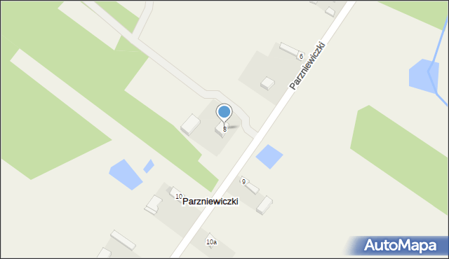 Parzniewiczki, Parzniewiczki, 8, mapa Parzniewiczki