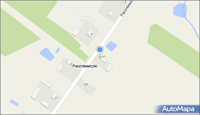 Parzniewiczki, Parzniewiczki, 9, mapa Parzniewiczki