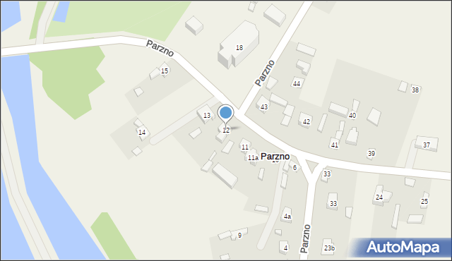 Parzno, Parzno, 12, mapa Parzno