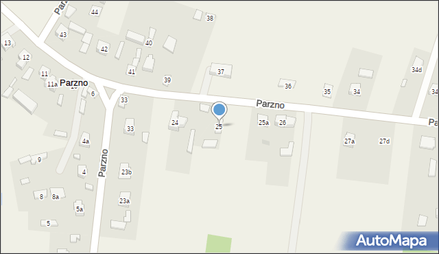 Parzno, Parzno, 25, mapa Parzno