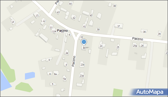 Parzno, Parzno, 33, mapa Parzno