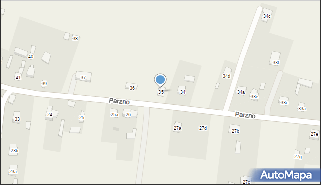 Parzno, Parzno, 35, mapa Parzno