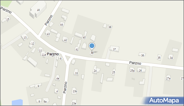 Parzno, Parzno, 39, mapa Parzno