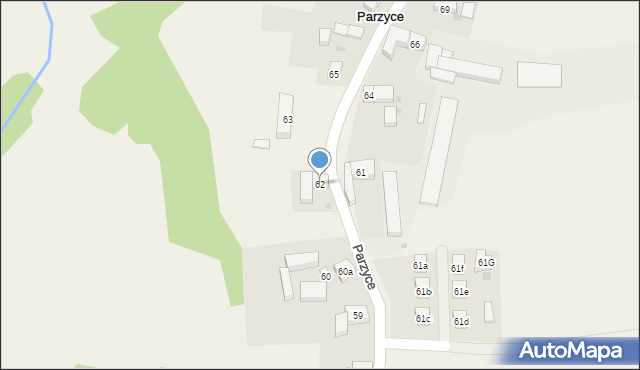 Parzyce, Parzyce, 62, mapa Parzyce