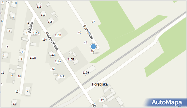 Pasek, Patriotów, 50, mapa Pasek