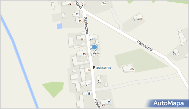 Pasieczna, Pasieczna, 22, mapa Pasieczna