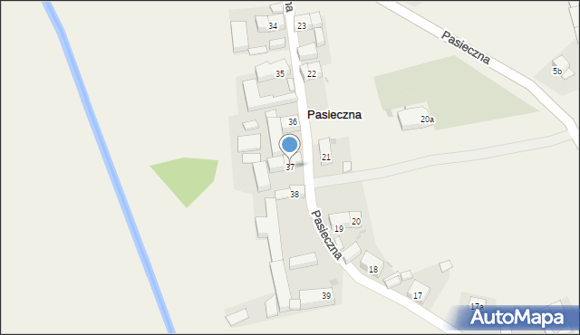 Pasieczna, Pasieczna, 37, mapa Pasieczna