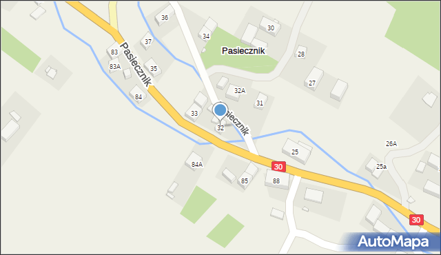 Pasiecznik, Pasiecznik, 32, mapa Pasiecznik