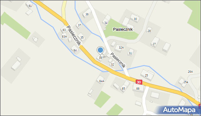 Pasiecznik, Pasiecznik, 33, mapa Pasiecznik