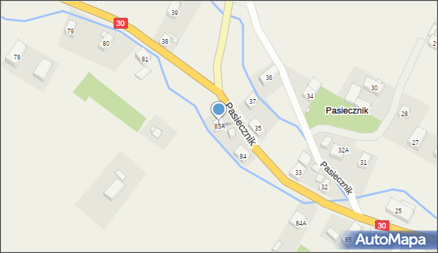 Pasiecznik, Pasiecznik, 83A, mapa Pasiecznik