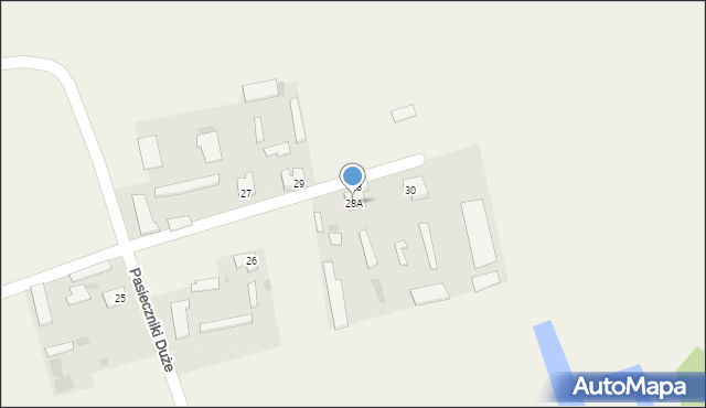 Pasieczniki Duże, Pasieczniki Duże, 28A, mapa Pasieczniki Duże