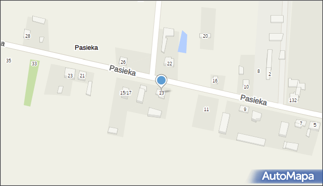 Pasieka, Pasieka, 13, mapa Pasieka