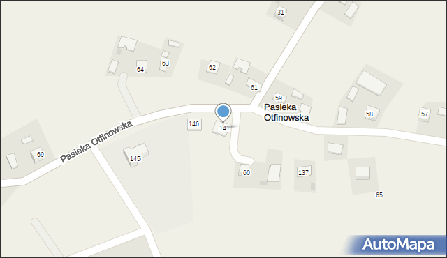 Pasieka Otfinowska, Pasieka Otfinowska, 141, mapa Pasieka Otfinowska