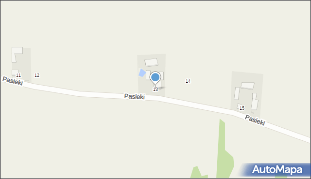 Pasieki, Pasieki, 13, mapa Pasieki