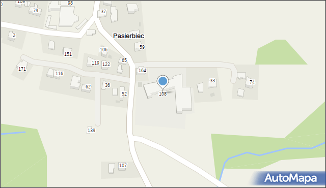 Pasierbiec, Pasierbiec, 108, mapa Pasierbiec