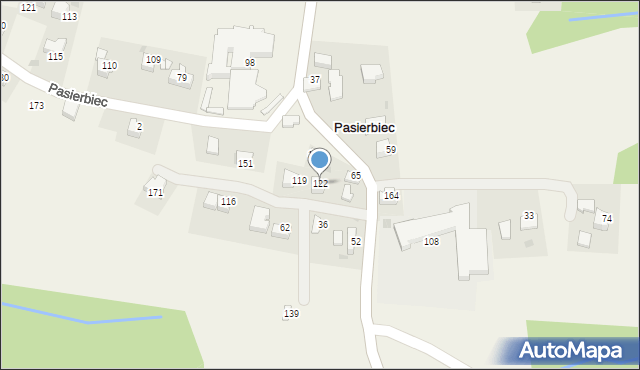 Pasierbiec, Pasierbiec, 122, mapa Pasierbiec