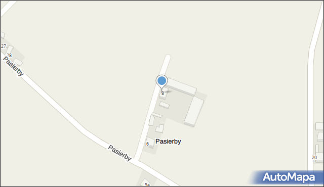 Pasierby, Pasierby, 8, mapa Pasierby