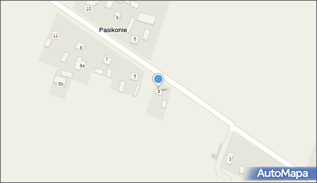 Pasikonie, Pasikonie, 4, mapa Pasikonie