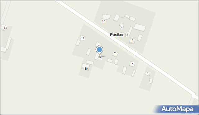 Pasikonie, Pasikonie, 8a, mapa Pasikonie