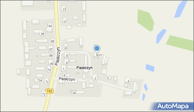 Paskrzyn, Paskrzyn, 5, mapa Paskrzyn