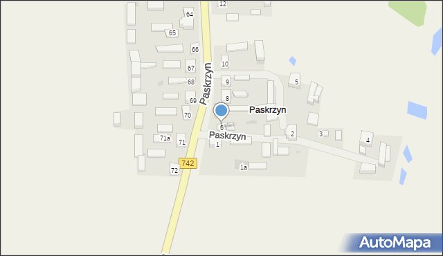 Paskrzyn, Paskrzyn, 6, mapa Paskrzyn