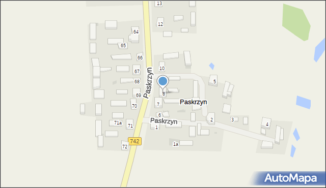 Paskrzyn, Paskrzyn, 8, mapa Paskrzyn