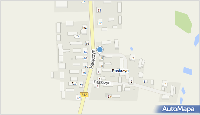 Paskrzyn, Paskrzyn, 9a, mapa Paskrzyn